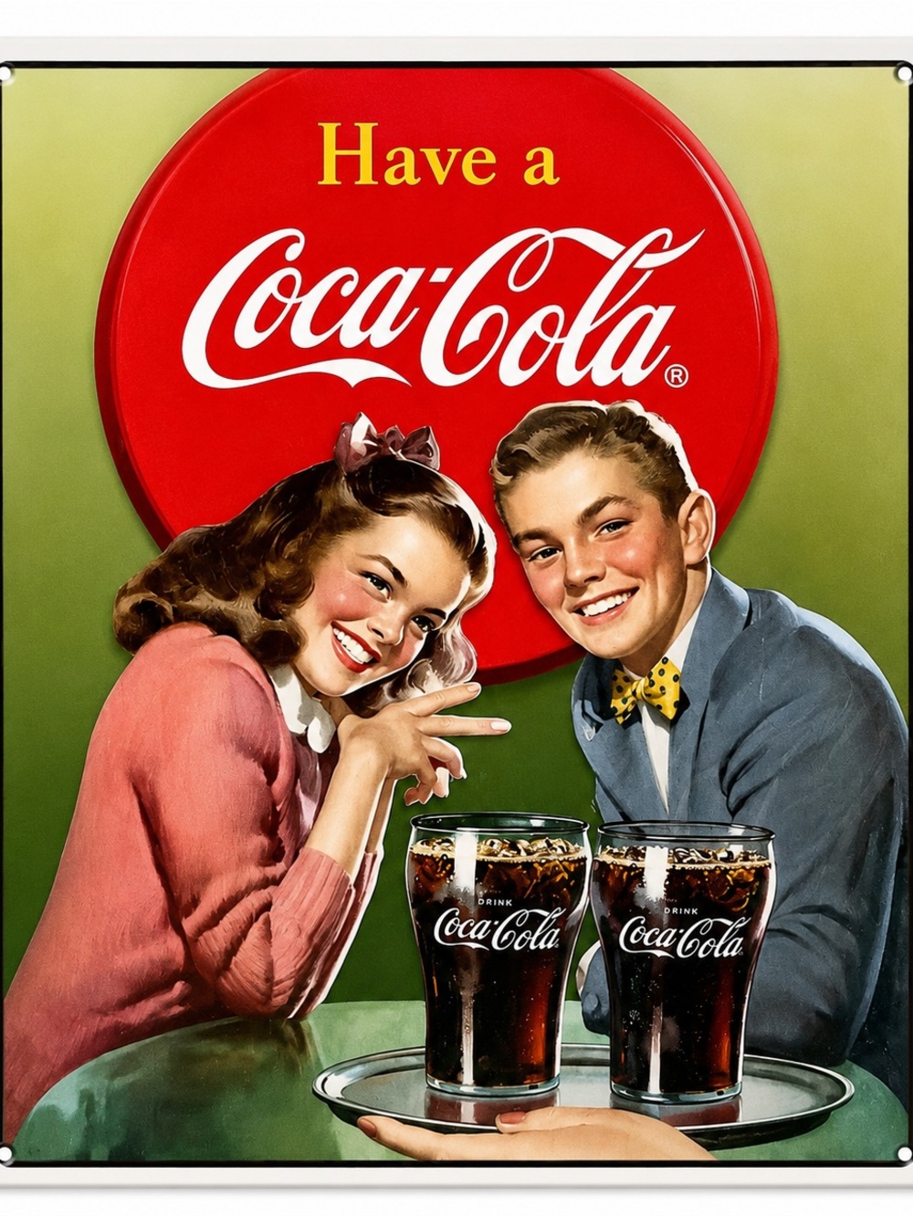 NEW Coca Cola Metal Sign